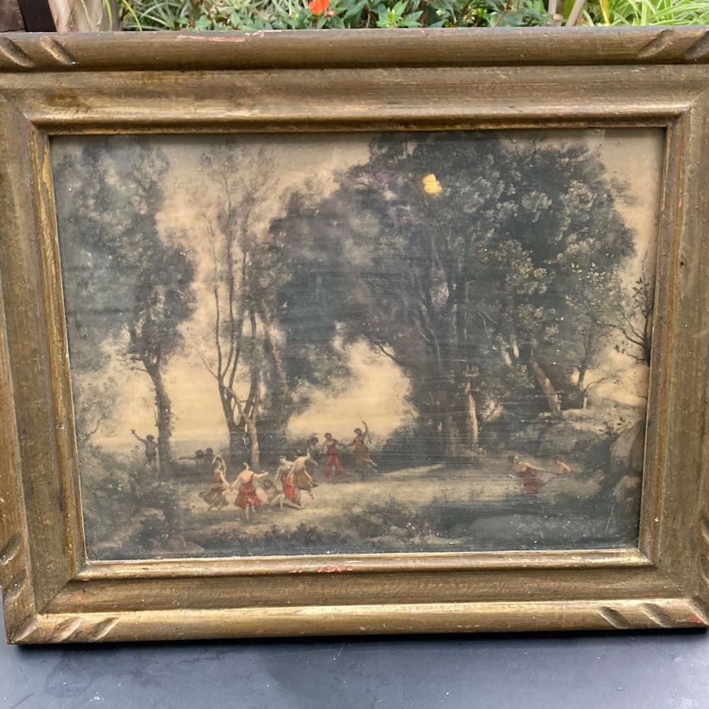 Antique print of The Dance of the Nymphs artist Jean Baptiste Camille